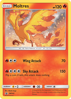 Moltres smp-SM143 Promo from SM Black Star Promos Set