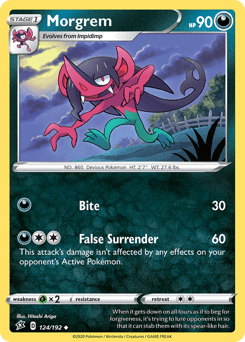 Morgrem swsh2-124 Uncommon from Rebel Clash Set