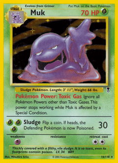 Muk base6-16 Rare Holo from Legendary Collection Set