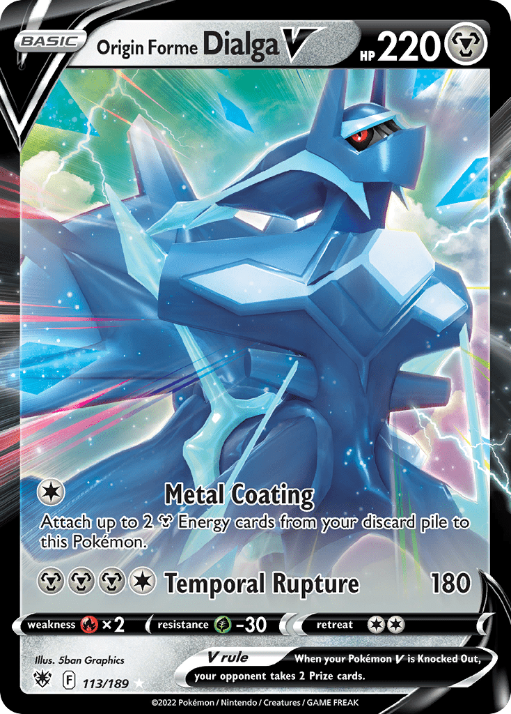 Origin Forme Dialga V Pokemon Card Background
