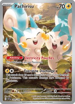 Pachirisu sv1-208 Illustration Rare from Scarlet & Violet Set