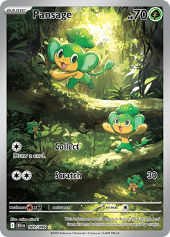 Pansage zsv10pt5-89 Illustration Rare from Black Bolt Set