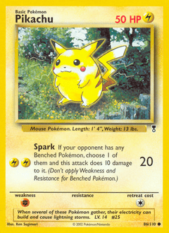 Pikachu base6-86 Common from Legendary Collection Set