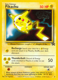 Pikachu basep-4 Promo from Wizards Black Star Promos Set