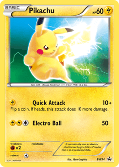 Pikachu bwp-BW54 Promo from BW Black Star Promos Set
