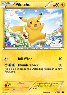 Pikachu bwp-BW77 Promo from BW Black Star Promos Set