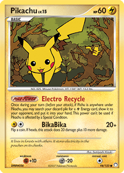 Pikachu dp2-94 Common from Mysterious Treasures Set