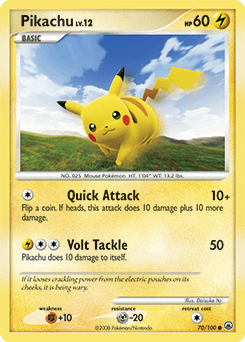 Pikachu dp5-70 Common from Majestic Dawn Set