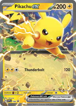 Pikachu ex svp-106 Promo from Scarlet & Violet Black Star Promos Set