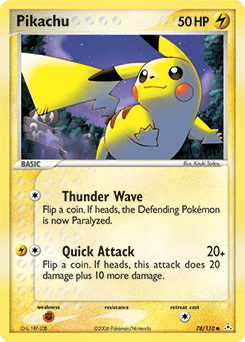 Pikachu ex13-78 Common from Holon Phantoms Set