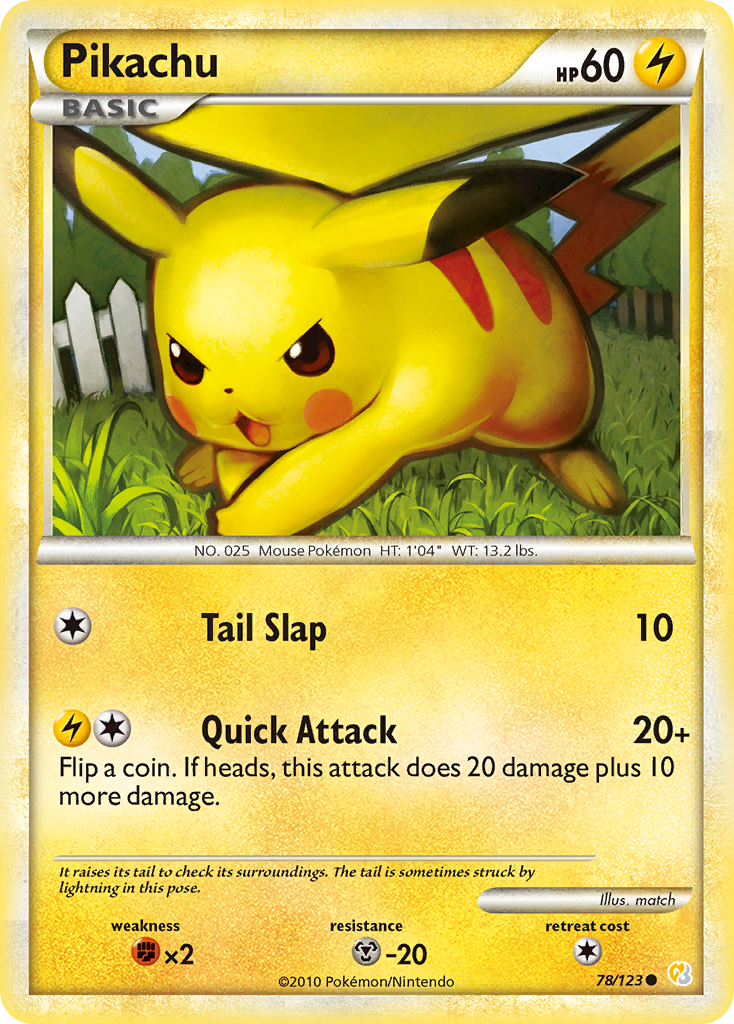 Pikachu hgss1-78 Common from HeartGold & SoulSilver Set