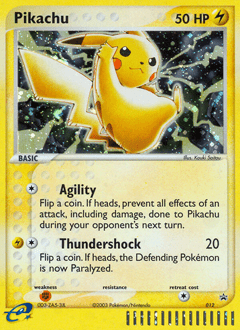 Pikachu np-12 Promo from Nintendo Black Star Promos Set