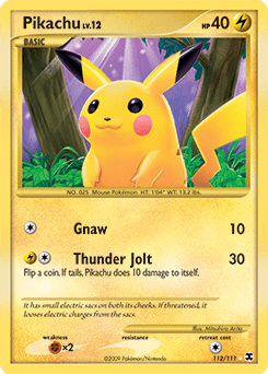 Pikachu pl2-112 Rare Secret from Rising Rivals Set