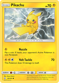 Pikachu sm12-66 Common from Cosmic Eclipse Set