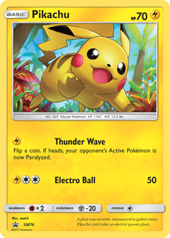 Pikachu smp-SM76 Promo from SM Black Star Promos Set