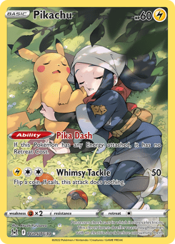 Pikachu swsh11tg-TG05 Trainer Gallery Rare Holo from Lost Origin Trainer Gallery Set