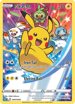 Pikachu swshp-SWSH020 Promo from SWSH Black Star Promos Set