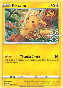 Pikachu swshp-SWSH153 Promo from SWSH Black Star Promos Set