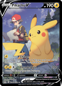 Pikachu V swsh11tg-TG16 Rare Holo V from Lost Origin Trainer Gallery Set