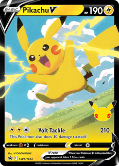Pikachu V swshp-SWSH143 Promo from SWSH Black Star Promos Set
