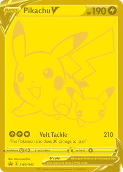 Pikachu V swshp-SWSH145 Promo from SWSH Black Star Promos Set