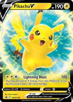 Pikachu V swshp-SWSH198 Promo from SWSH Black Star Promos Set