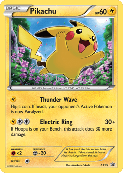 Pikachu xyp-XY89 Promo from XY Black Star Promos Set