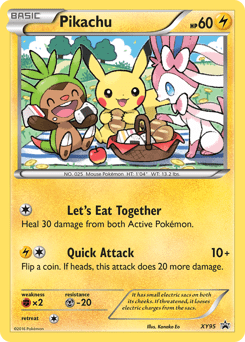 Pikachu xyp-XY95 Promo from XY Black Star Promos Set