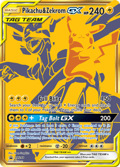 Pikachu & Zekrom-GX smp-SM248 Promo from SM Black Star Promos Set