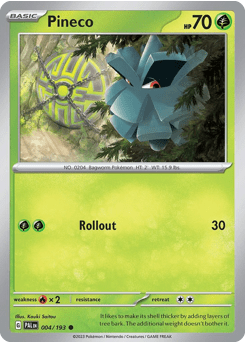 Pineco sv2-4 Common from Paldea Evolved Set