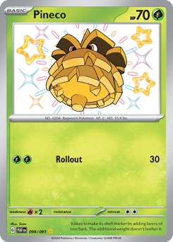 Pineco sv4pt5-99 Shiny Rare from Paldean Fates Set
