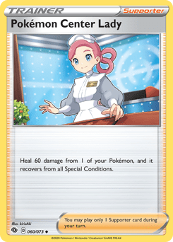 Pokémon Center Lady swsh35-60 Uncommon from Champion's Path Set