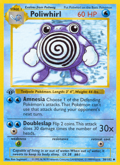 Poliwhirl base1-38 Uncommon from Base Set