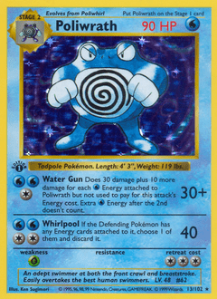 Poliwrath base1-13 Rare Holo from Base Set