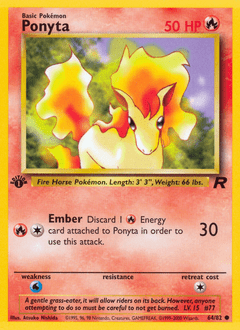 Ponyta base5-64 Common from Team Rocket Set