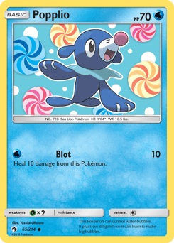 Popplio sm8-65 Common from Lost Thunder Set