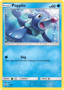 Popplio smp-SM03 Promo from SM Black Star Promos Set