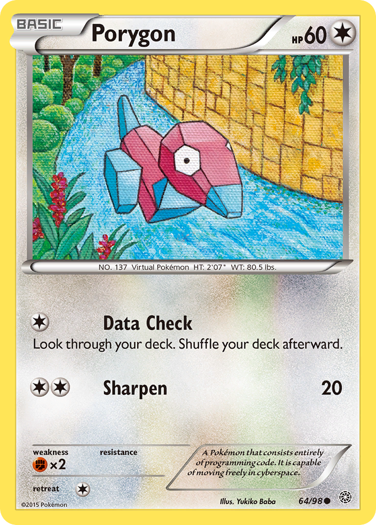 Porygon2 - Pokémon XY Ancient Origins pokémon card 65/98