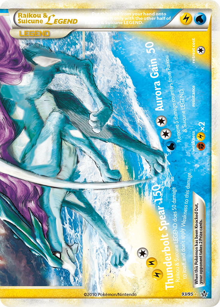 Raikou & Suicune LEGEND hgss2-93 LEGEND from HS—Unleashed Set