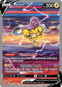 Raikou V swsh12pt5gg-GG41 Rare Holo V from Crown Zenith Galarian Gallery Set