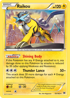Raikou xy8-55 Rare Holo from BREAKthrough Set