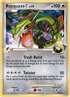 Rayquaza C pl3-8 Rare Holo from Supreme Victors Set