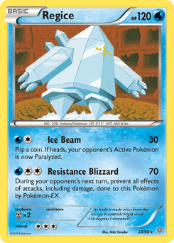 Regice xy7-24 Rare from Ancient Origins Set