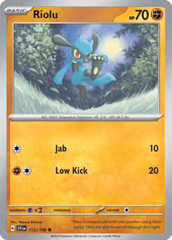 Riolu sv1-112 Common from Scarlet & Violet Set
