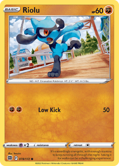 Riolu swsh9-78 Common from Brilliant Stars Set