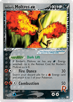 Rocket’s Moltres ex ex7-100 Rare Holo EX from Team Rocket Returns Set