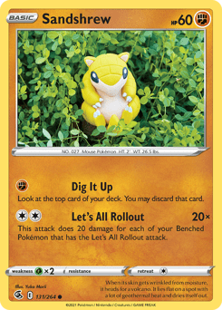 Sandshrew swsh8-131 Common from Fusion Strike Set
