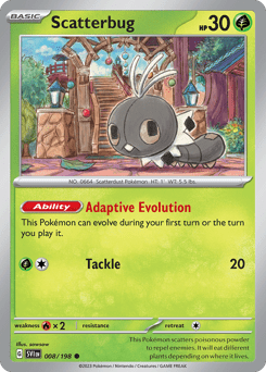Scatterbug sv1-8 Common from Scarlet & Violet Set
