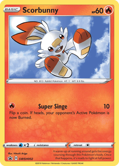 Scorbunny swshp-SWSH002 Promo from SWSH Black Star Promos Set