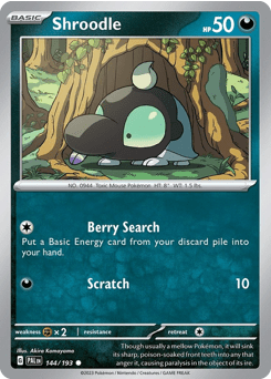 Shroodle sv2-144 Common from Paldea Evolved Set